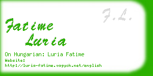 fatime luria business card